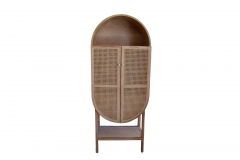 OVAL CABINET 55*177CM ASH WOOD/������ RATTAN ����������