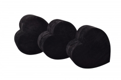 FLOWER BOX ������� S/3 VELVET 26x25x13.8cm BLACK