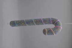 foam candy cane 13*34cm sugar pink