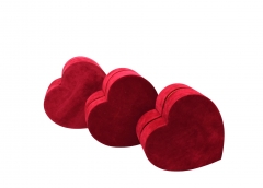 FLOWER BOX ������� S/3 VELVET 26x25x13.8cm BORDEAUX