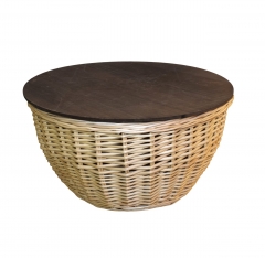STORAGE BASKET GRASS/WOOD 66*32CM NATURAL
