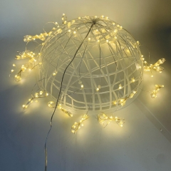 JELLYFISH BIG MICROLED D.30CM H.100CM 120LED SILVER STEADY WARM WHITE IP44