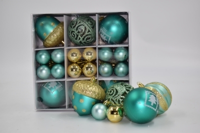 πακετο μπαλες 4cm*24/8cm*6 mint green αθραυστες