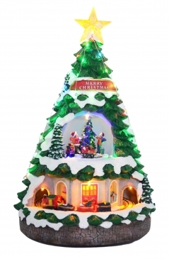 ��.��������� tree/rotating train 24.5*24*38.3cm light/music usb