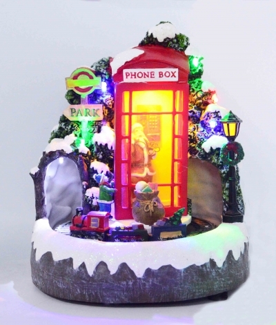 χρ.παρασταση telephone booth 18.7*18.3*22.2cm light/music usb