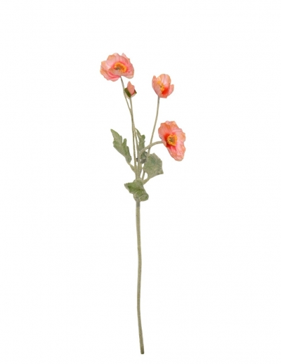 ΤΕΧΝΗΤΟ ΑΝΘΟΣ SMALL POPPY H.59CM DUSTY PINK