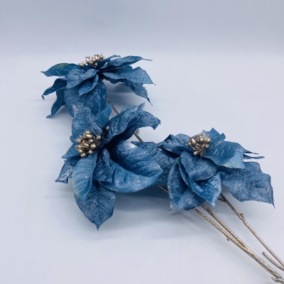 texnhto κλαδι golden stem  αλεξανδρινα x 3 84cm blue