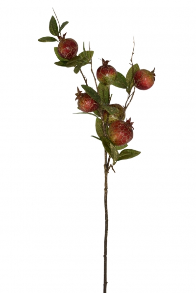 τεχνητο κλαδι golden stem ροδια x 6 75cm orange/gold