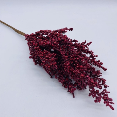 τεχνητο bush mistletoe 46cm pearl red