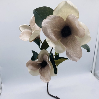 TEXNHTO ΚΛΑΔΙ STEM VELVET ΜΑΝΩΛΙΑ x 3 90cm IVORY