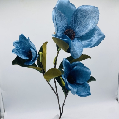 TEXNHTO ΚΛΑΔΙ STEM VELVET ΜΑΝΩΛΙΑ x 3 90cm BLUE