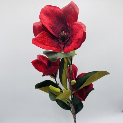 TEXNHTO ΚΛΑΔΙ STEM VELVET ΜΑΝΩΛΙΑ x 3 90cm BORDEAUX