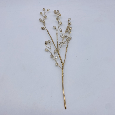 τεχνητο κλαδι crystals 30cm champagne