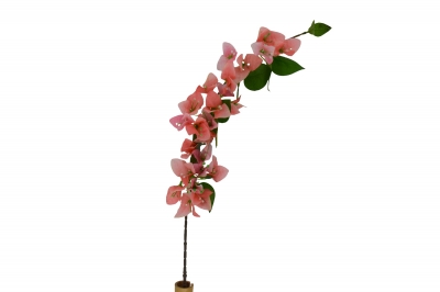 ΤΕΧΝΗΤΟ ΚΛΑΔΙ BOUGAINVILLEA(24 ΜΠΟΥΜΠΟΥΚΙΑ) 80CM/ΠΡΑΣΙΝΑ ΦΥΛΛΑ SALMON PINK
