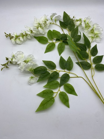 ΤΕΧΝΗΤΟ ΑΝΘΟΣ SHORT WISTERIA 80CM WHITE