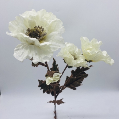 ΤΕΧΝΗΤΟ ΑΝΘΟΣ SILK POPPY 81CM WHITE