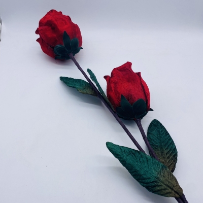 ΔΙΠΛΟ ΤΡΙΑΝΤΑΦΥΛΛΟ/STEM VELVET 65CM BORDEAUX