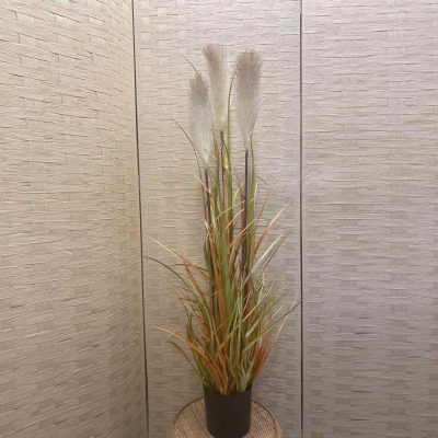 ΤΕΧΝΗΤΟ ΦΥΤΟ REED GRASS ΣΕ ΚΑΣΠΩ 90CM YELLOW