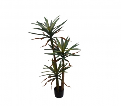 ΤΕΧΜΗΤΟ ΦΥΤΟ ΣΕ ΚΑΣΠΩ DRACENA ΠΛΑΤΥ ΦΥΛΛΟ 150CM GRAY