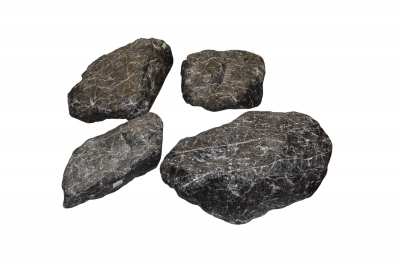 SET/4 GRANITE STONE 87/58/83/65CM BLACK/WHITE