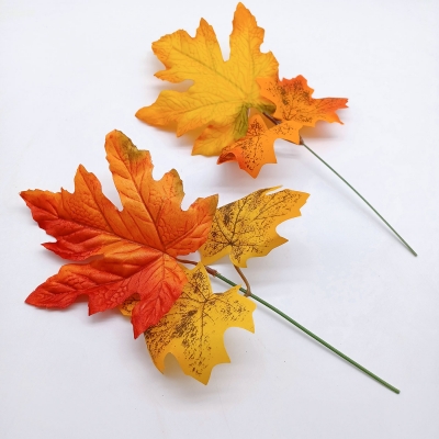 ΠΑΚΕΤΟ S/100 ΤΕΧΝΗΤΑ ΦΥΛΛΑ MAPLE LEAF(ΣΦΕΝΔΑΜΟΣ) 14*9CM AUTUMN