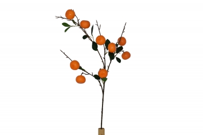 ΤΕΧΝΗΤΟ ΚΛΑΔΙ AURORA ORANGE x 9 ΚΑΡΠΟΥΣ H.88CM