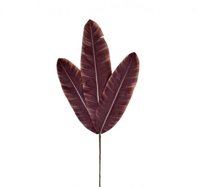 ΤΕΧΝΗΤΟ ΚΛΑΔΙ BANANA LEAFx3 H.117CM BORDEAUX