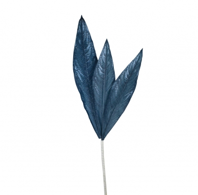 ΤΕΧΝΗΤΟ ΚΛΑΔΙ PEACE LILY LEAFx3 H.117CM BLUE METALLIC