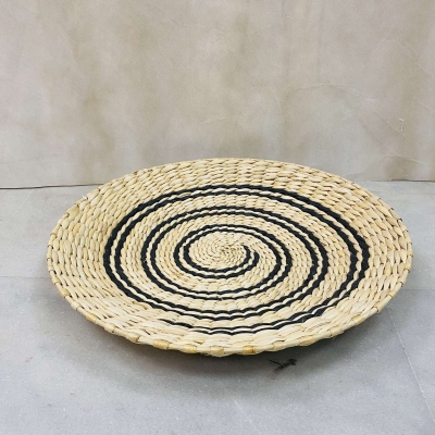 ΔΙΣΚΟΣ BANANA LEAF D40*H5CM ΜΑΥΡΟ/ΦΥΣΙΚΟ