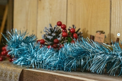 γιρλαντα μεταλλιζε ματ 9x200cm arctic blue