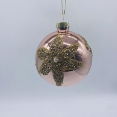 ����� ������� poinsettia 8cm velvet pink transparent