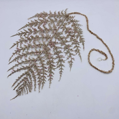 κρεμαστο φυλλο fern leaf 40*58*100cm champagne glitter