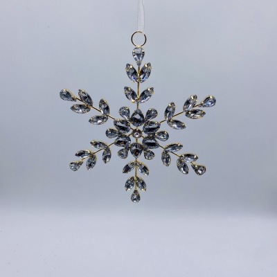 στολιδι νιφαδα crystals 13cm transparent