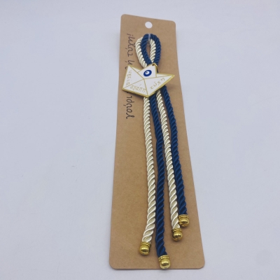 γουρι 2 κορδονια 21cm χρυσο/μοκκα καραβακι ματι