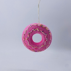 foam donut 11cm pink