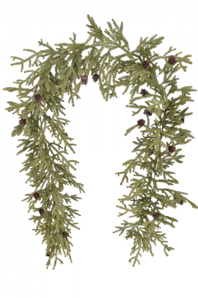 χρ. γιρλαντα/plastic pinecones 270cm pe green