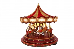animated deluxe carousel 42.5*42.5*43.2cm light/music dc
