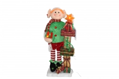 swinging elf 78cm 8 christmas songs red/green