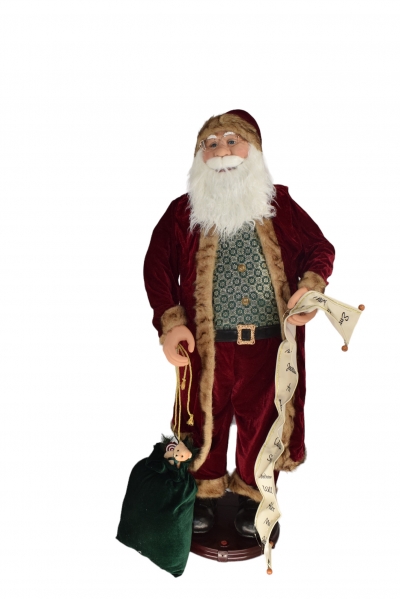 swinging santa 150cm 8 christmas songs bordeaux