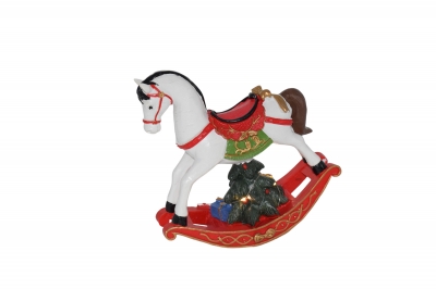 χρ.παρασταση rocking horse 19.5*20cm led light 3*aa/usb