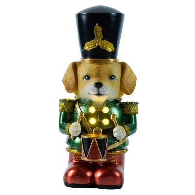led resin dog  13.5*12.5*29.5cm led light green