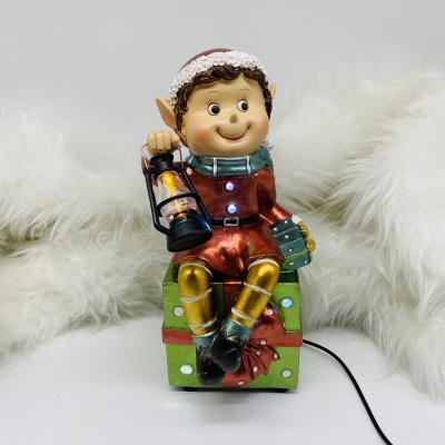 χρ.παρασταση ξωτικο με λαμπα 16*19*31cm light/music 3*aa/usb