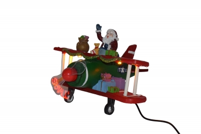 χρ.παρασταση αεροπλανο/ελικα merry christmas 23*21.8*15.8cm light/music usb