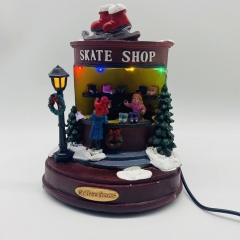 ��.��������� santa claus stable 25.7*17*21cm light/music usb