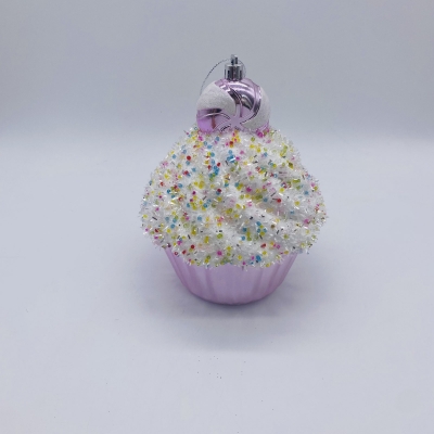 στολιδι αθραυστο cupcake 13*13*17cm pink