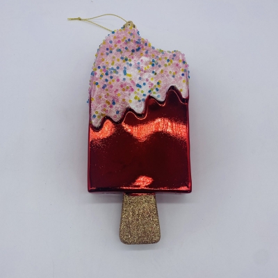 στολιδι αθραυστο ice cream bite 9.5*3.5*22cm red