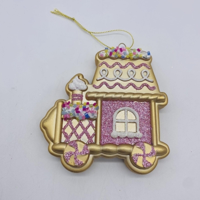 στολιδι αθραυστο sugar train 9*1.5*10cm pink