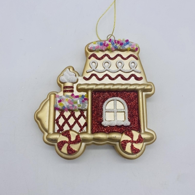 στολιδι αθραυστο sugar train 9*1.5*10cm red