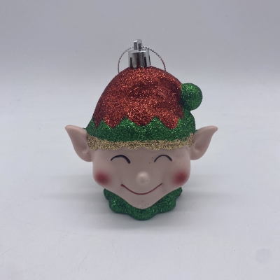 στολιδι αθραυστο elf face 9*6*10cm red/green