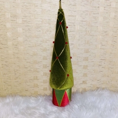 velvet tree golden stripes 13*13*56cm green